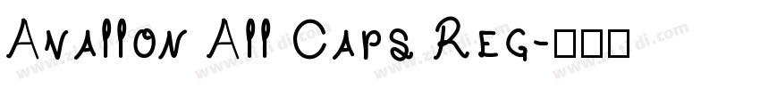 Avallon All Caps Reg字体转换